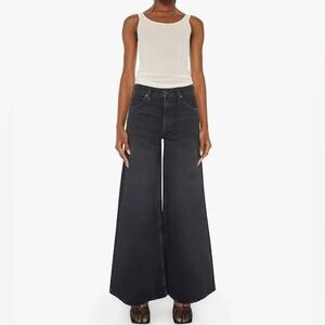 Mother The Slung Sugar Cone Sneak Jeans Late Night Lick Wash Black Size 34 NWOT